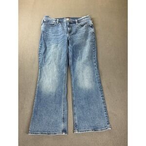 J.Crew Jeans Womens 30 Blue Medium Wash Mid Rise Flare Crop Stretch Denim Pants